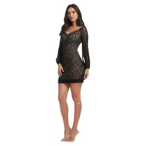Dress The Population Black Lace Dress Size Small